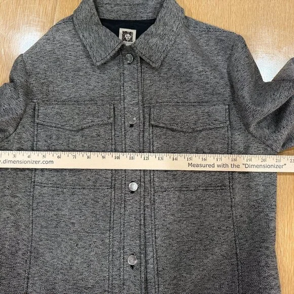 WMN 12 Anne Klein Tweed Lined Jacket Blazer Button Front Black/Gray nwot - Picture 8 of 13